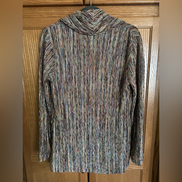 Erin London Multicolor Striped Open Front Cardigan - Picture 4 of 5